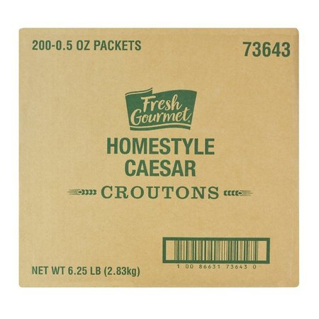 FRESH GOURMET Fresh Gourmet Homestyle Caesar Croutons .5 oz., PK200 73643